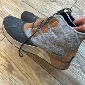 Sorel Black and Brown High-Top Sneakers